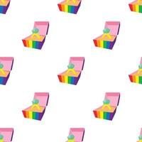 Ring in a box of color LGBT pattern seamless vector