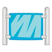 Modern fence icon, cartoon style vector