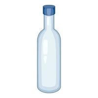 Milk bottle icon, cartoon style vector