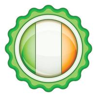 Icono del emblema de Irlanda, estilo de dibujos animados vector