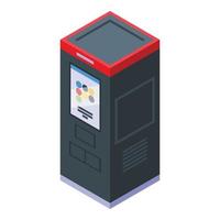 Self-service parcel delivery kiosk icon isometric vector. Smart post vector