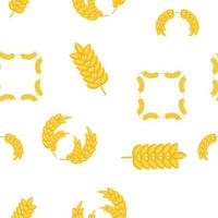 Wheat germ pattern, cartoon style vector