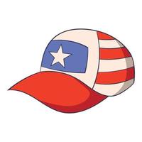 Cap icon, cartoon style vector