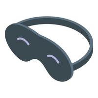 Sleeping mask icon isometric vector. Ear plug