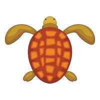 icono de tortuga, estilo de dibujos animados vector