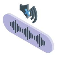 No sound icon isometric vector. Deaf ear vector