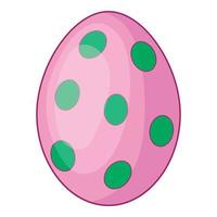 Big easter egg icon, cartoon style vector