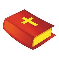 Bible icon, cartoon style vector