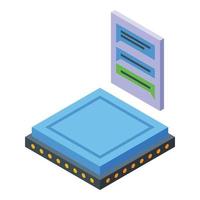 Text vr platform icon isometric vector. Virtual reality vector