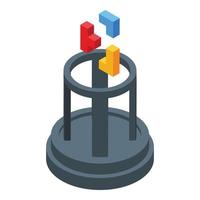 Vr platform constructor icon isometric vector. Ai reality vector