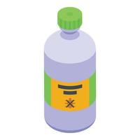 Chemical bug bottle icon isometric vector. Control pest vector