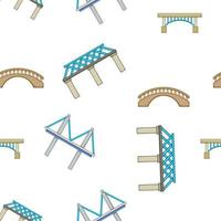 patrón de puente, estilo de dibujos animados vector