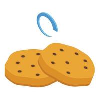 icono de cookie de datos vector isométrico. politica de informacion