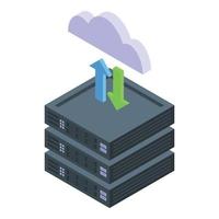 Server privacy icon isometric vector. Data information vector