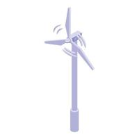 Wind turbine icon isometric vector. Ecology farm vector