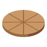 Cutting cook icon isometric vector. Pizza board vector