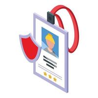 Data policy icon isometric vector. Privacy law vector