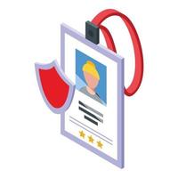 Data policy icon isometric vector. Privacy law vector