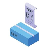 Bill payment icon isometric vector. Document contract vector