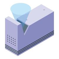 Hologram device icon isometric vector. Digital projection vector