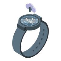 Runner watch icon isometric vector. Health app vector