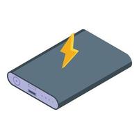 Power bank icon isometric vector. Phone battery vector