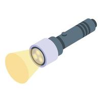 Flashlight icon isometric vector. Lamp torch vector