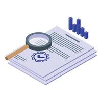 Regulation paper icon isometric vector. Rule trade vector