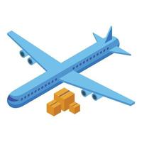 Air parcel icon isometric vector. Box delivery vector