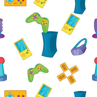 Play station pattern, cartoon style