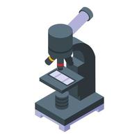 Microscope control icon isometric vector. Product trade vector