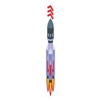 Fast launch rocket icon isometric vector. Spaceship idea vector