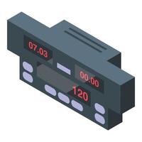 Cab taximeter icon isometric vector. Payment taxi vector