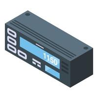 Digital taximeter icon isometric vector. Taxi cab vector