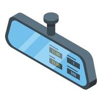 Mirror taximeter icon isometric vector. Taxi meter vector