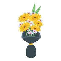 Flower bouquet icon isometric vector. Gift bunch vector