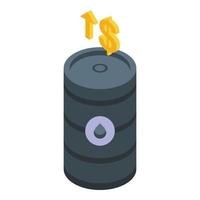 Oil barrel icon isometric vector. Fuel petrol vector