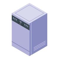 New dishwasher icon isometric vector. Kitchen machine vector