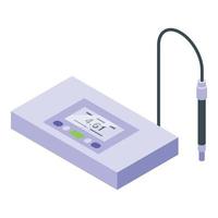 Ph meter tester icon isometric vector. Test value vector