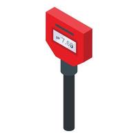 Scale ph meter icon isometric vector. Water soil vector