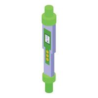 Ph meter control icon isometric vector. Water soil vector