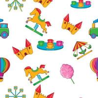 Rides pattern, cartoon style vector