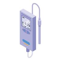 Kit ph meter icon isometric vector. Water test vector