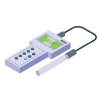 Value ph meter icon isometric vector. Water soil vector