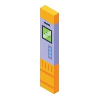 Test ph meter icon isometric vector. Water soil vector