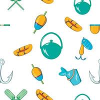 Angling pattern, cartoon style vector