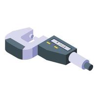 Laboratory micrometer icon isometric vector. Digital ruler vector