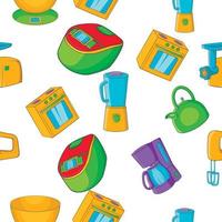 Home electronics pattern, cartoon style vector