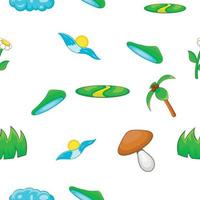 Environment pattern, cartoon style vector