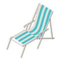 Beach chair icon isometric vector. New classic empty striped beach lounger icon vector